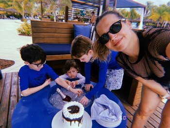 Sabrina Garciarena en un cumpleaños