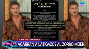 Denuncian a Christian Meier por no presentarse en Juliaca: pérdidas superarían los 150 mil soles. Captura: Magaly TV La Firme.