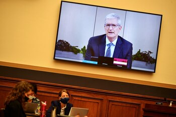 Tim Cook en Washington, Estados Unidos el 29 de julio del 2020
Mandel Ngan/Pool via REUTERS/File Photo