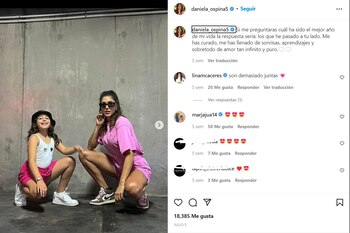 Daniela Ospina y su hija