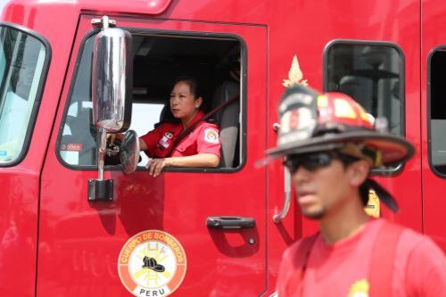 Piloto de emergencias del cuerpo de Bomberos del Perú. (Foto: Agencia Andina)
