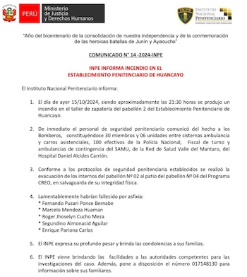 Comunicado del INPE