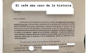 La carta de la empresa, publicada en X, se viralizó con más de 170.000 visualizaciones (@SoyCamarero)