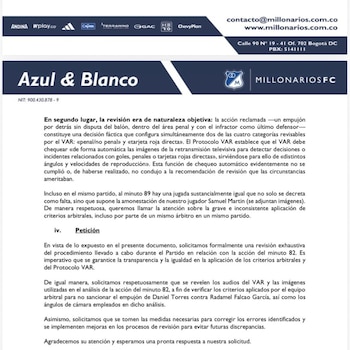 -crédito Millonarios FC-@alexisnoticias/X