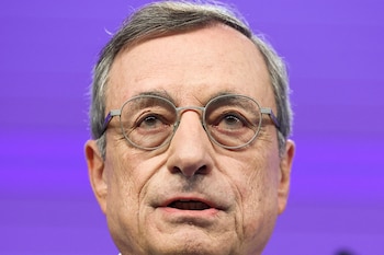 Mario Dragui, presidente del Banco Central Europeo (BCE), este lunes en rueda de prensa en Bruselas. (Reuters/Yves Herman)