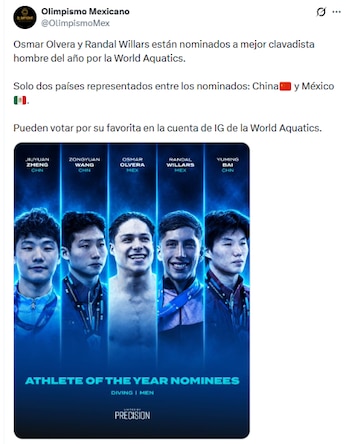 Los mexicanos competirán por la distinción contra clavadistas de China