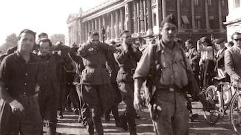 Soldados alemanes hechos prisioneros en