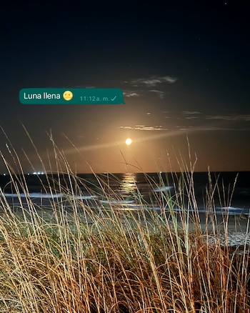 Entre las postales, Karina capturó