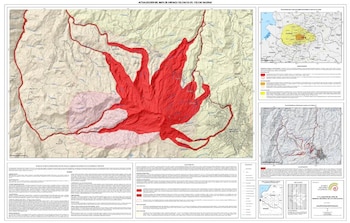 Mapa de amenaza Volcán Galeras