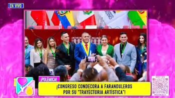 Christian Domínguez foi reconhecido no Congresso por seu trabalho e contribuição ao desenvolvimento do Peru. Navio: Amor e Fogo.