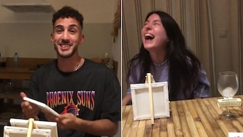 En el video, la pareja