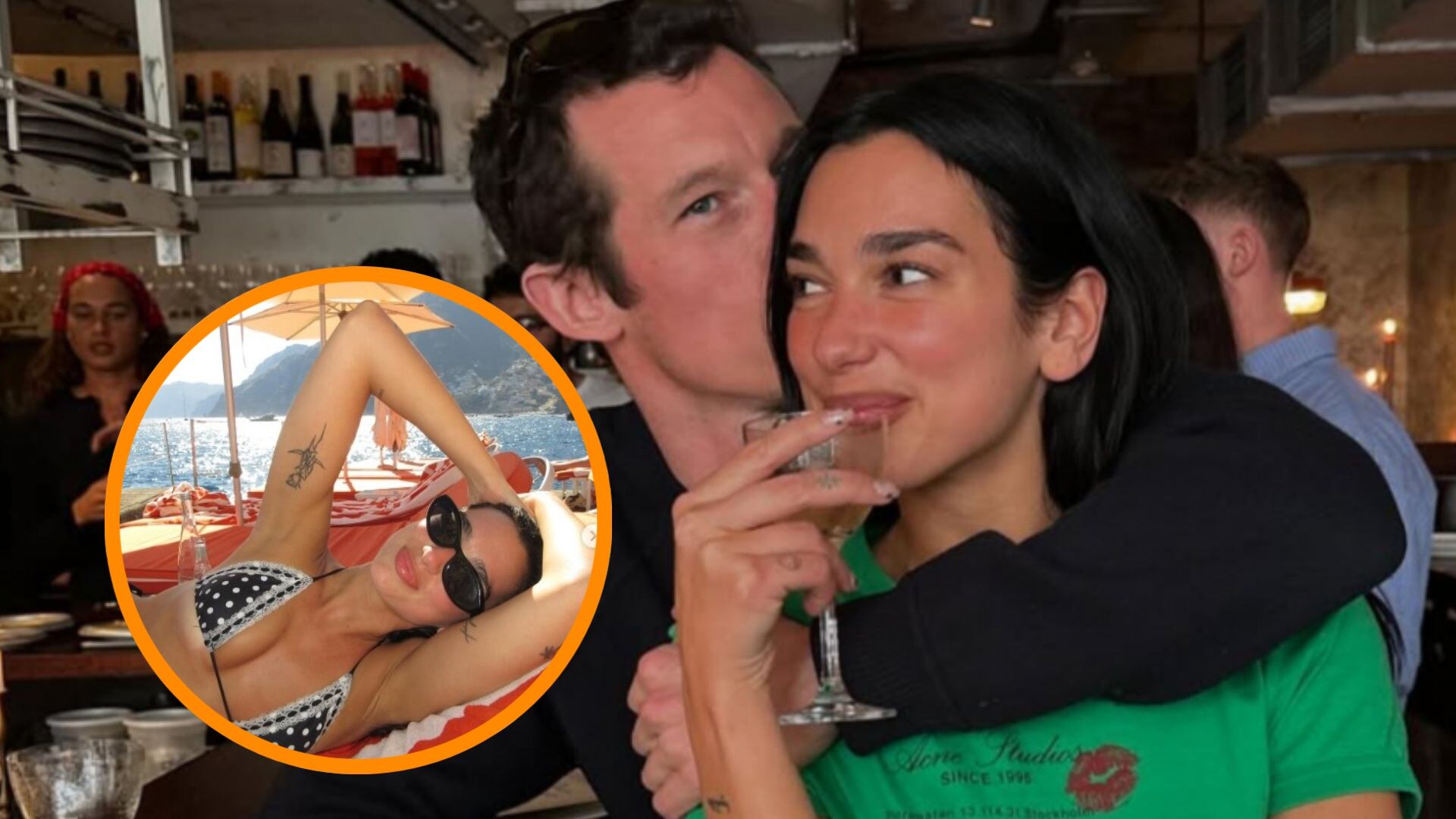 Dua Lipa lució un bikini mientras disfrutaba de la playa en Italia. (Instagram/Dua Lipa)