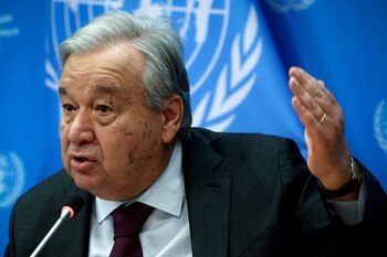 Guterres también dijo estar “conmocionado”