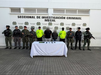 La Fiscalía vincula a los detenidos con redes de milicias de las disidencias de las Farc que operan entre Cali y Jamundí - crédito Mecal