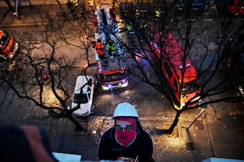 Varios activistas se han desplegado