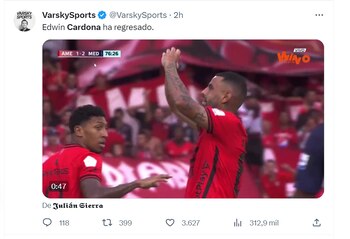 En Argentina reaccionaron al gol de Cardona
