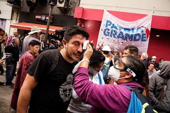 De la manifestación participaron agrupaciones