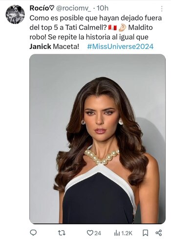 Usuarios compararon a Tatiana Calmell