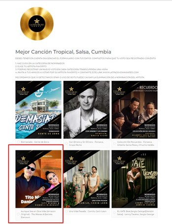 Daniela Darcourt y Tito Nieves