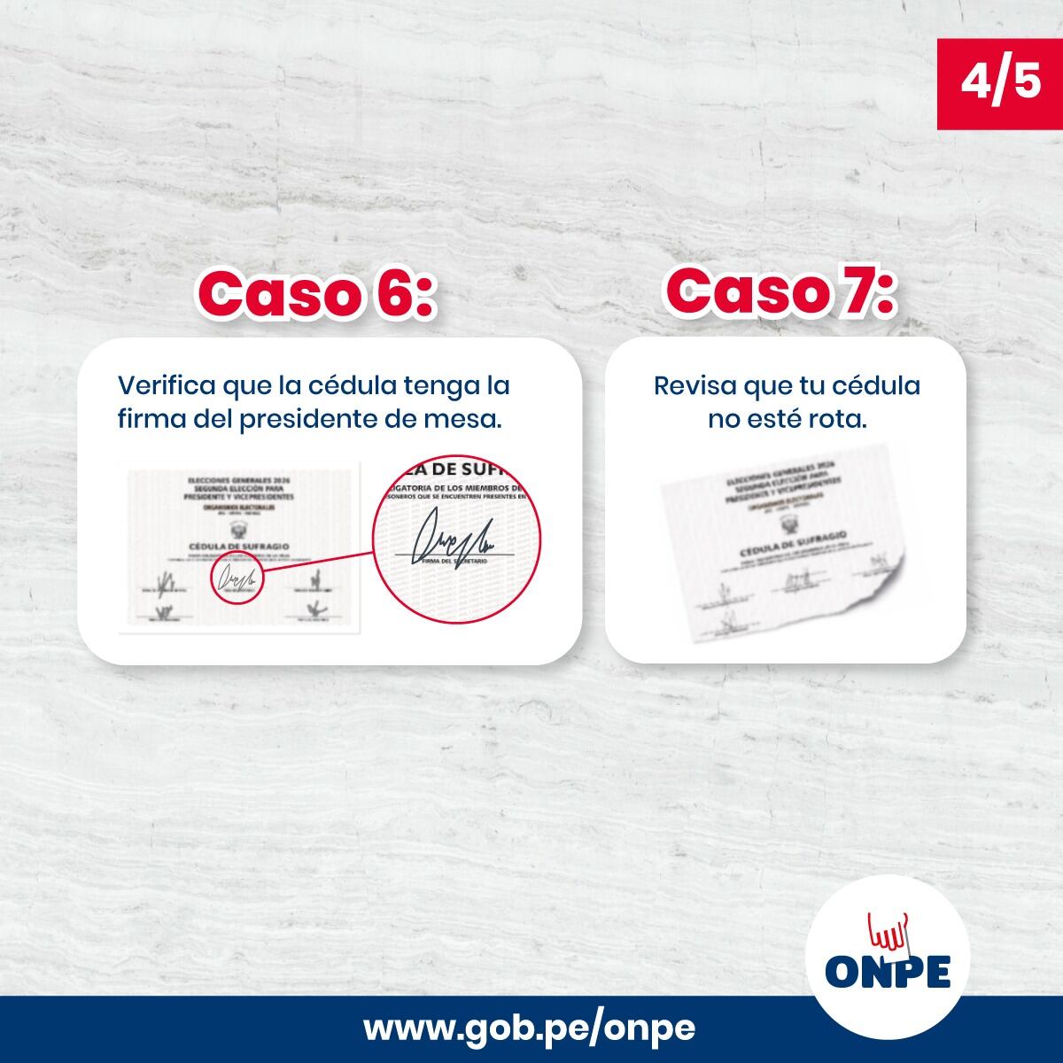 El organismo electoral entrega pautas precisas para que cada sufragio sea válido y no termine anulado por fallas formales| ONPE