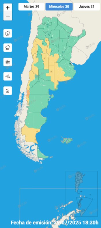 La Patagonia enfrenta alertas por