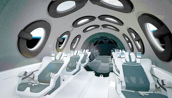 Interior proyectado de futuros aviones