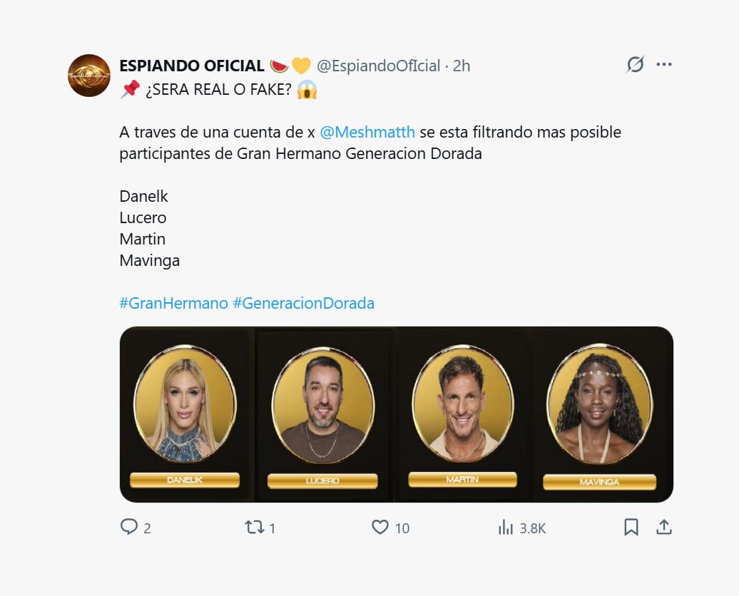 Santiago del Moro desmintió que Gran Hermano Generación Dorada sea una edición VIP, aunque confirmó la presencia de rostros conocidos