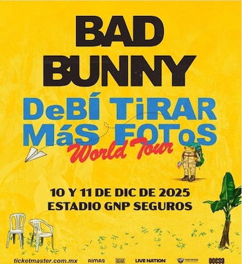 Bad Bunny regresará a México para dar concierto en el Estadio GNP Seguros (Foto: Ocesa)