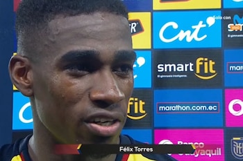 Félix Torres ha jugado 10 partidos en estas Eliminatorias, en las que marcó 2 goles y brindó 1 asistencia. | Captura Movistar Deportes