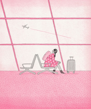 BC-MODERN-LOVE-PLANE-CRASH-ART-NYTSF — When my husband blacked out, I crash-landed our plane. (Brian Rea/The New York Times) — FOR USE ONLY WITH MODERN LOVE STORY SLUGGED BC-MODERN-LOVE-PLANE-CRASH-ART-NYTSF ALL OTHER USE PROHIBITED.