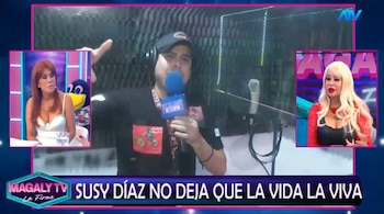 Susy Díaz cuenta cómo nació su romance con Andy V y por qué terminó regresando con el ‘Mero Loco’. Captura: Magaly TV: La Firme.