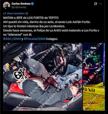 El asesinato de Luis Adrián Fortis ocurrió después del homicidio de su sobrino Dayron Jacob, atacado a balazos en agosto. (X @c4jimenez)