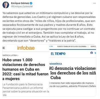 Enrique Gómez defendió a Iván