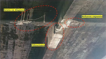 Autoridades advierten deterioro severo en un puente del Anillo Periférico en Guatemala y piden limitar el paso pesado