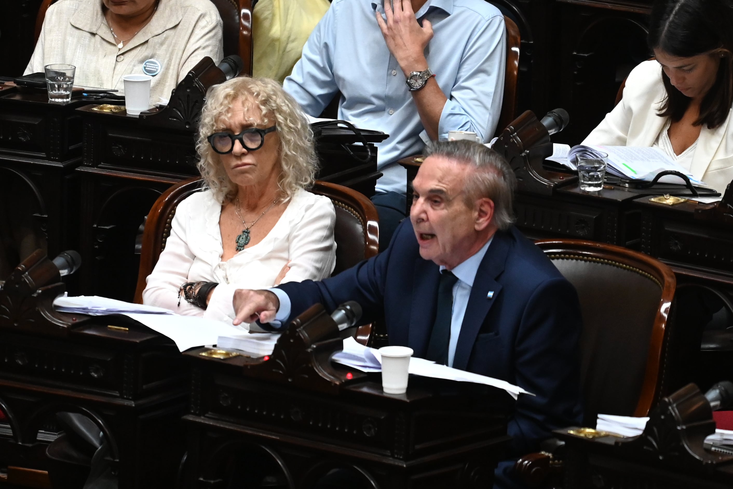 Miguel Pichetto (Encuentro Federal) y Mónica Frade (Coalición Cívica)