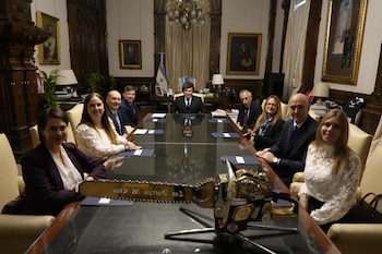 Javier Milei, Mario Lugones y los integrantes de CAEMe