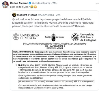 Examen de Matemáticas II para