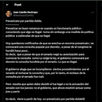 El exministro y exjefe negociador