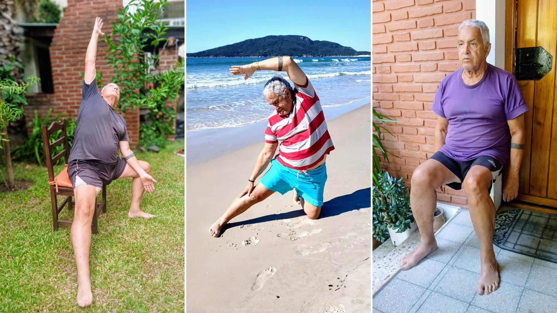 Eduardo Enrique García, profesor de yoga a los 75 años. Quiere difundir los beneficios de esta disciplina entre sus coetáneos