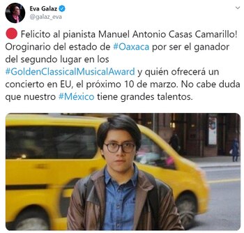 Por su parte, la senadora