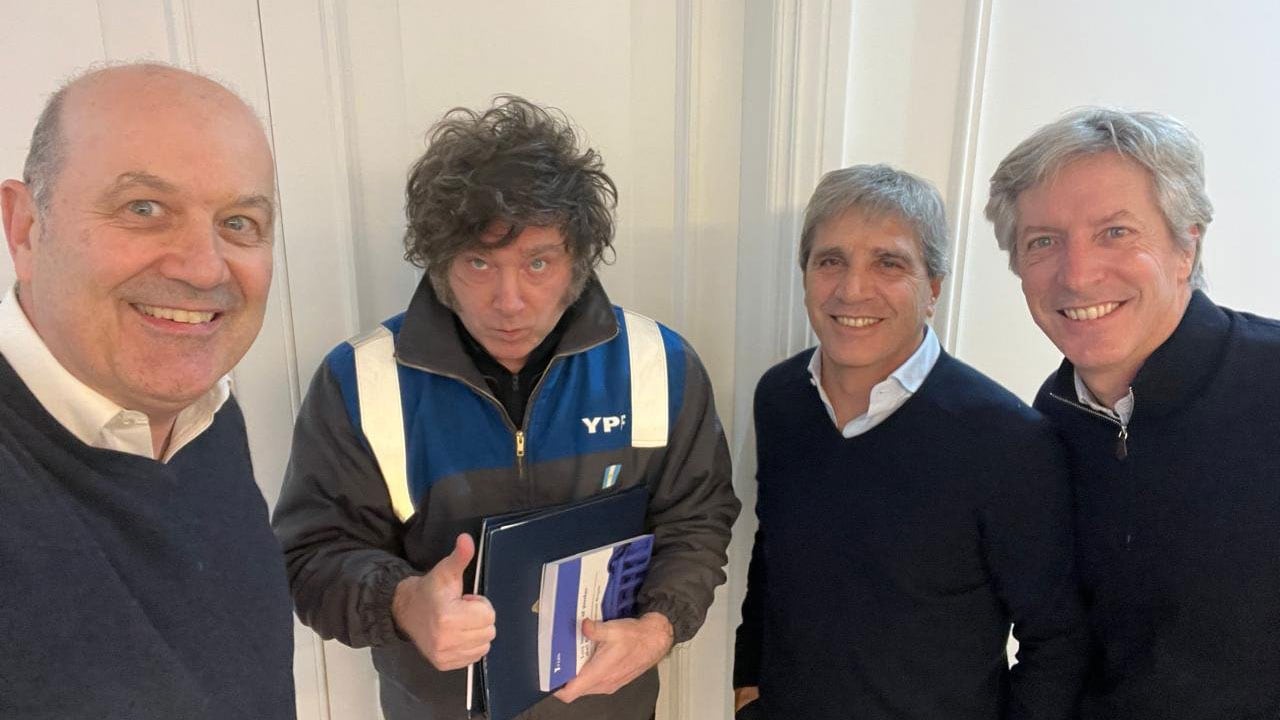 Milei con el equipo económico