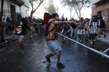 Protestas del viernes en Santiago,