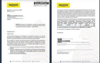 El organismo de control pidió a la UNP iniciar la ruta de protección individual para los concejales mencionados y adoptar medidas inmediatas orientadas a salvaguardar su vida, integridad personal y el ejercicio de sus funciones constitucionales - crédito @FicoGutierrez/X