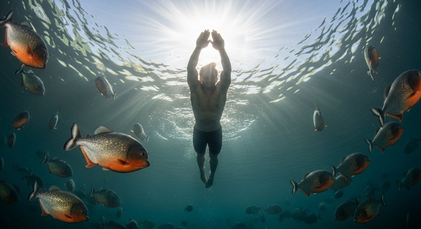 La mayoría de los ataques de pirañas a humanos resulta leve y ocurre bajo condiciones ambientales específicas o situaciones de estrés (Imagen Ilustrativa Infobae)