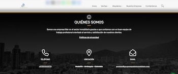 Estos son los canales de contacto que se mantienen activos - crédito captura de pantalla / gruporespaldoinmobiliario.com