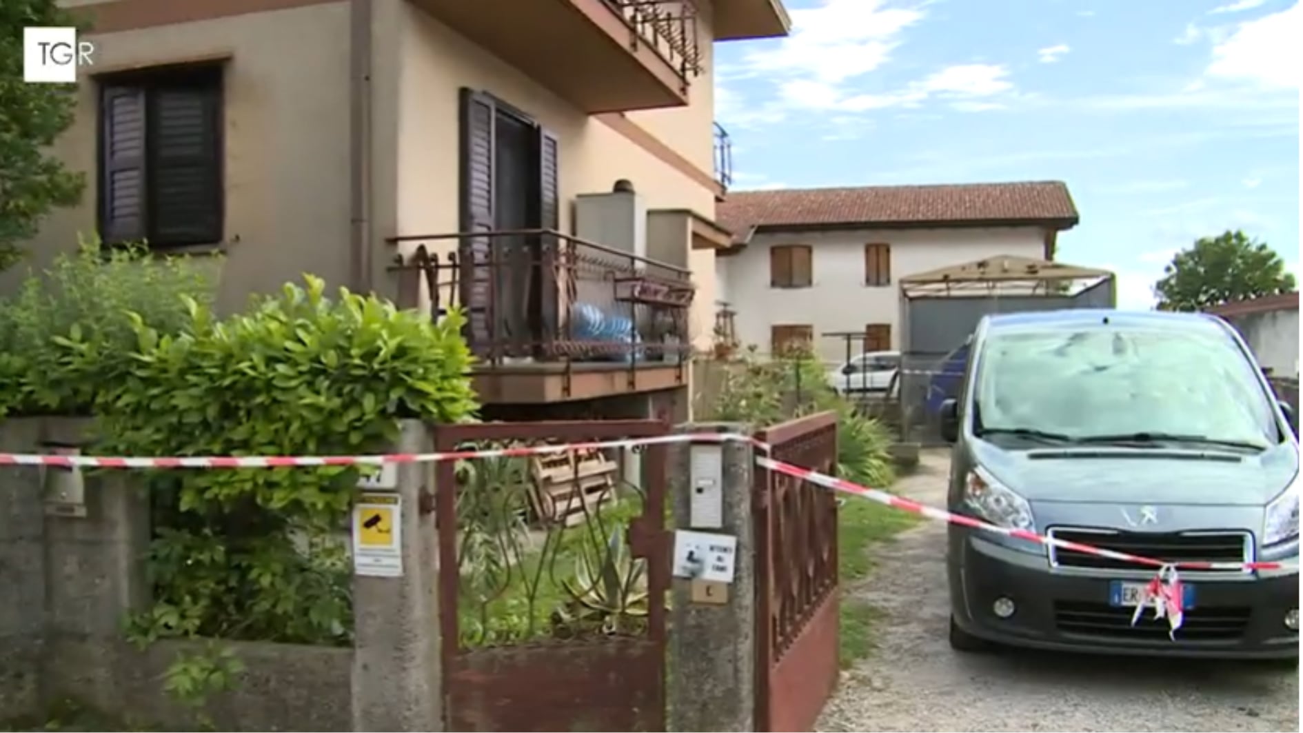 En esta vivienda se cometió el crimen de Alessandro Venier en Gemona del Friuli - crédito captura de pantalla Tgr Rai FVG/X