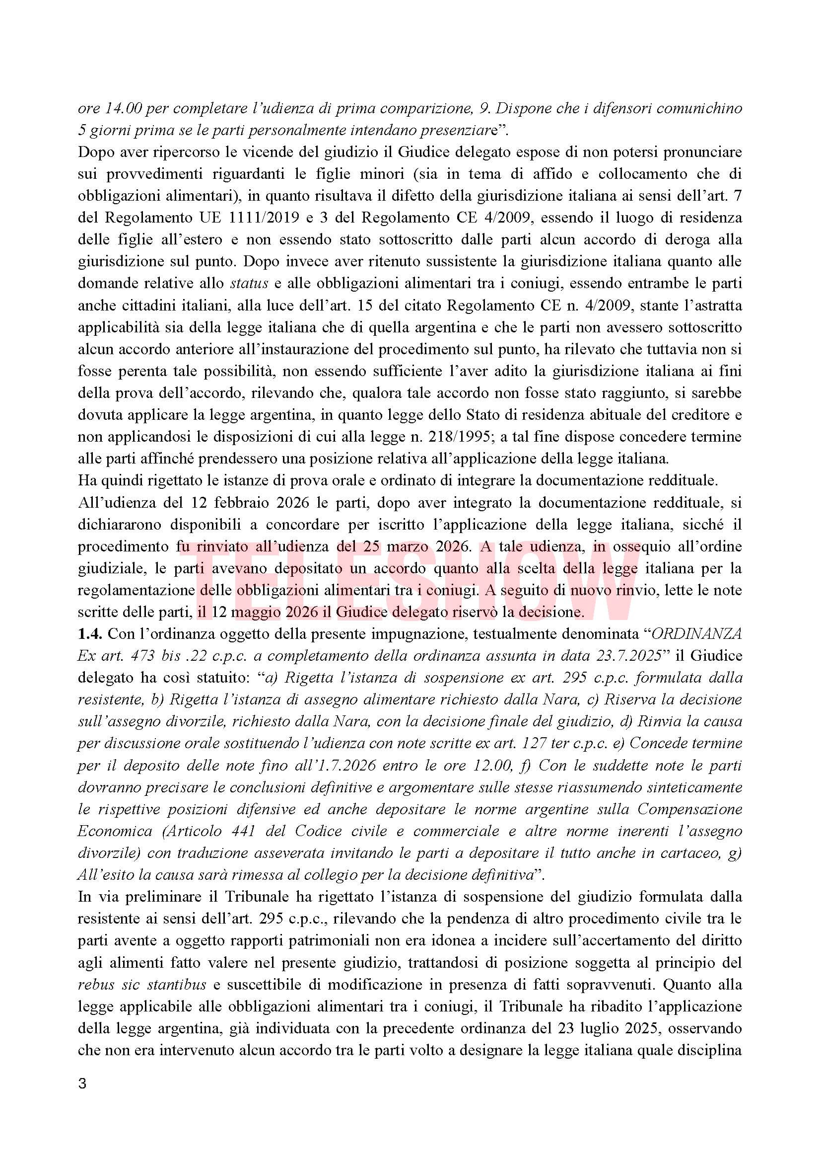 Un documento judicial en italiano detalla la resolución de un tribunal en Italia sobre las demandas de Wanda Nara contra Mauro Icardi.