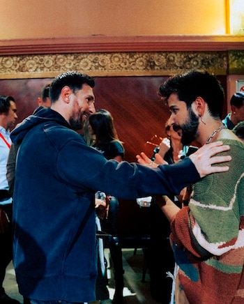 Messi compartió unos instantes junto