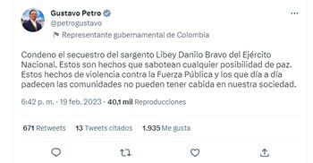 El presidente Gustavo Petro cuestionó
