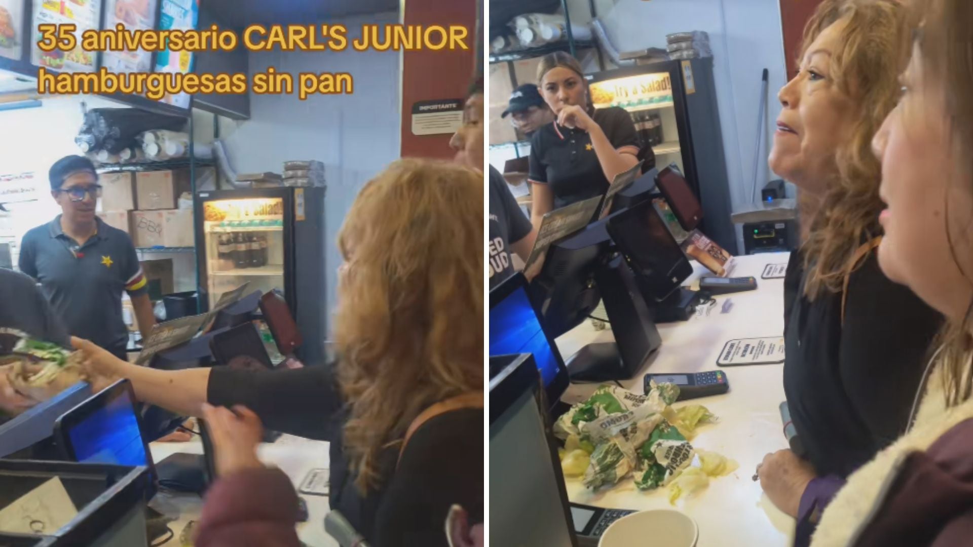 Clienta explota contra trabajadores de cadena de comida rápida por recibir hamburguesa sin pan | Video